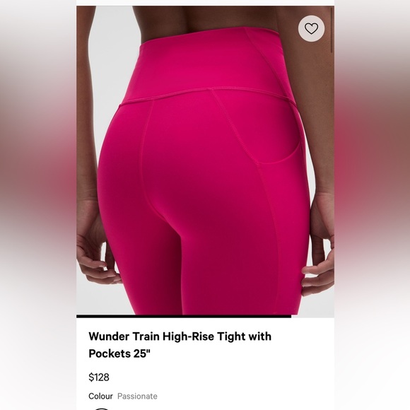 NWOT Lululemon Wunder Train High Rise Legging with Pockets, 25”, 6, Lavender - Picture 4 of 6